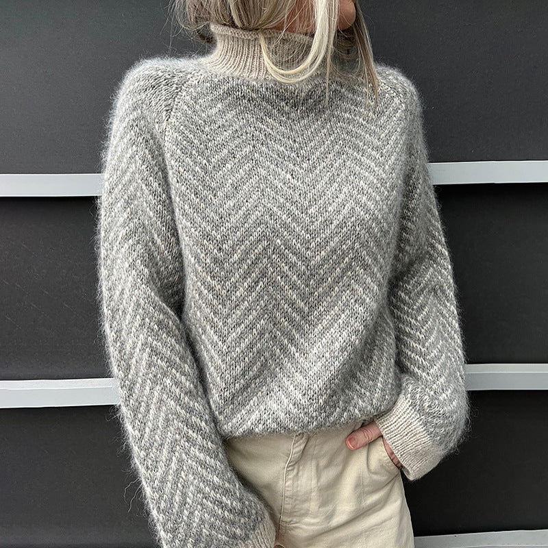 La Vie d'Amsterdam | Noëlle™ | Grijze dames coltrui