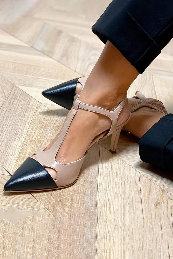 La Vie d'Amsterdam | Evelien | Tweekleurige Elegante Herfstpumps
