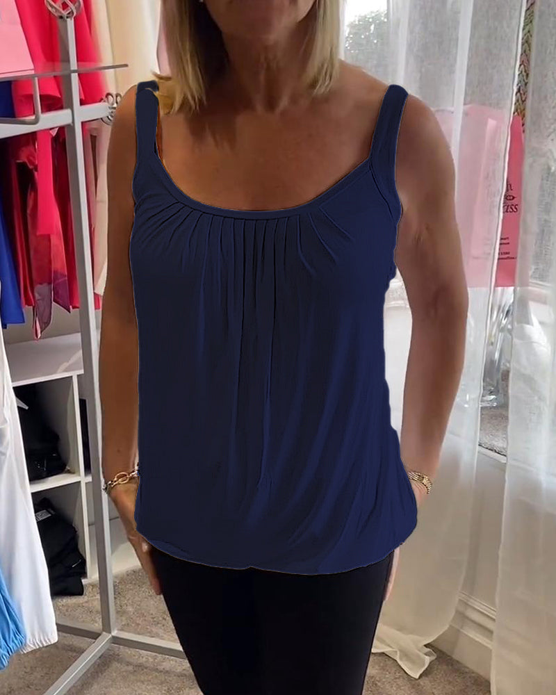 La Vie d'Amsterdam - Casual mouwloze top met plooi