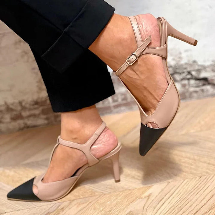 La Vie d'Amsterdam | Evelien | Tweekleurige Elegante Herfstpumps