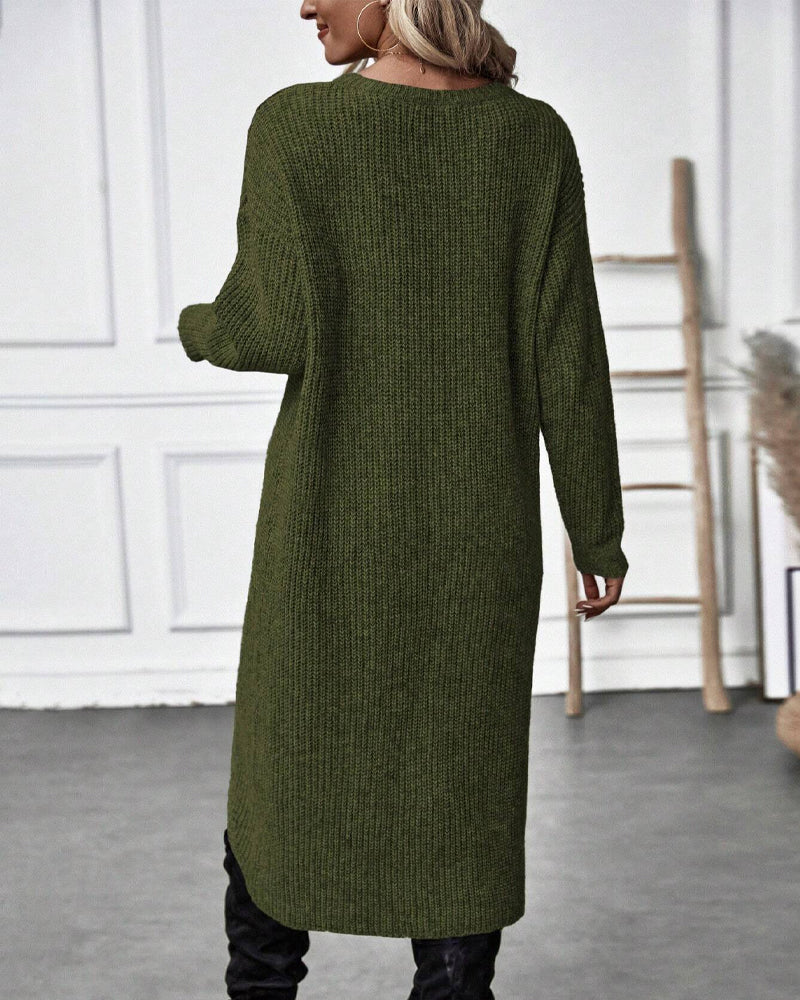 La Vie d'Amsterdam | Elena™ | Lange Effen trui-jurk