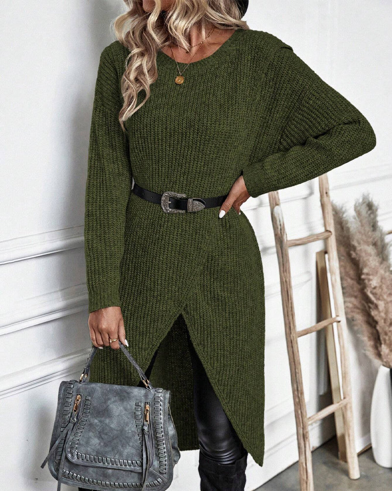 La Vie d'Amsterdam | Elena™ | Lange Effen trui-jurk