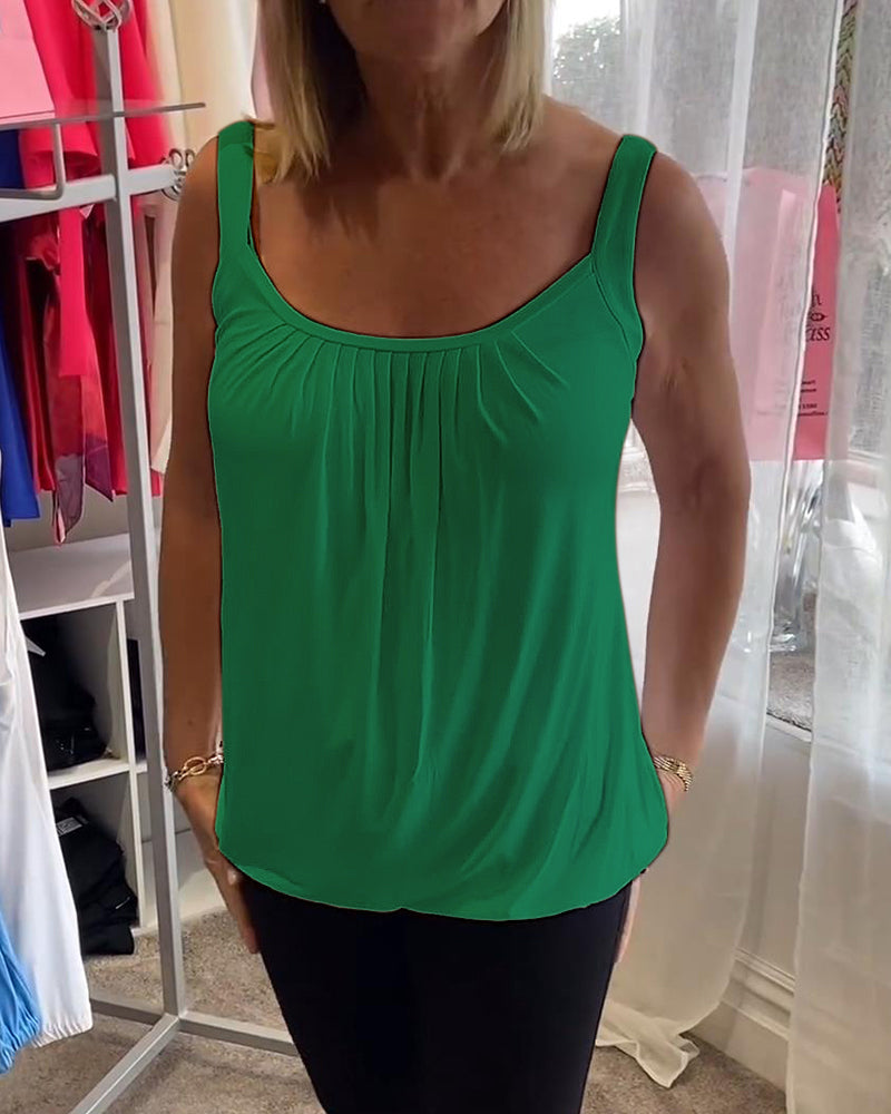 La Vie d'Amsterdam - Casual mouwloze top met plooi
