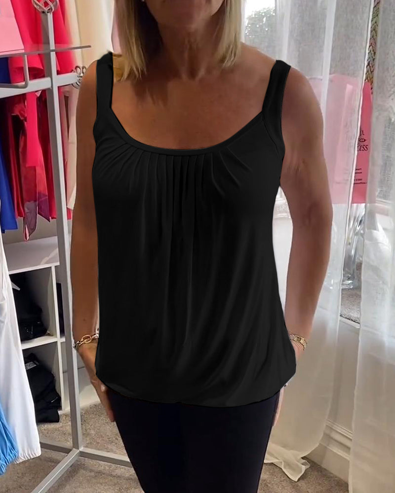 La Vie d'Amsterdam - Casual mouwloze top met plooi