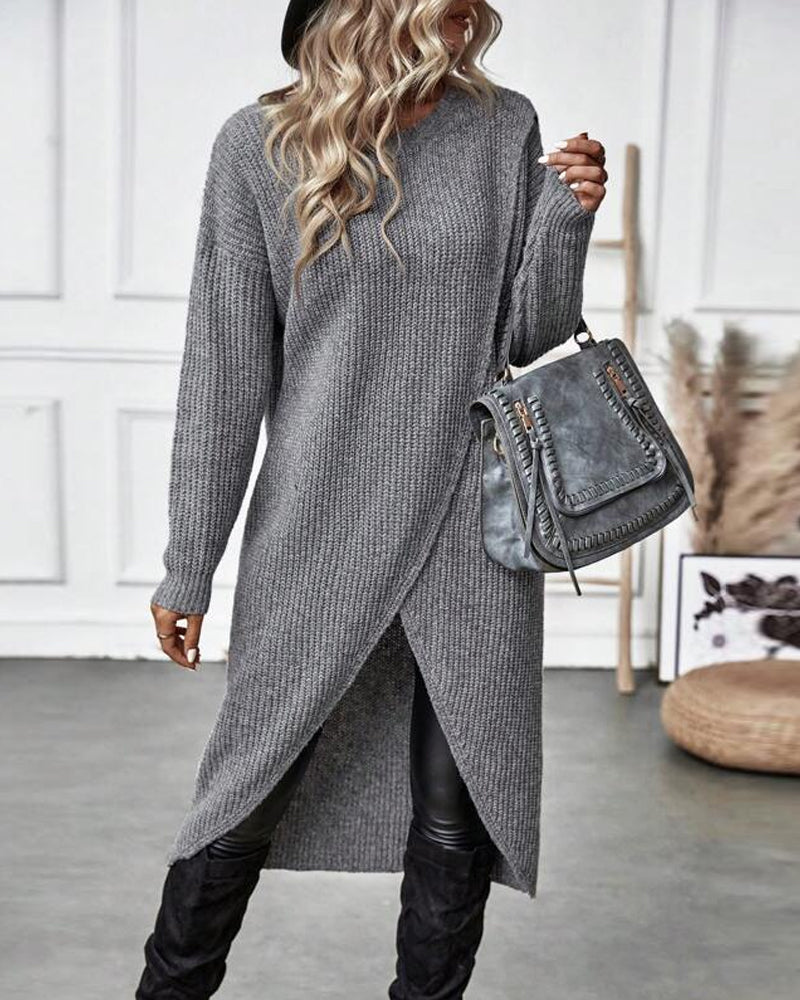 La Vie d'Amsterdam | Elena™ | Lange Effen trui-jurk