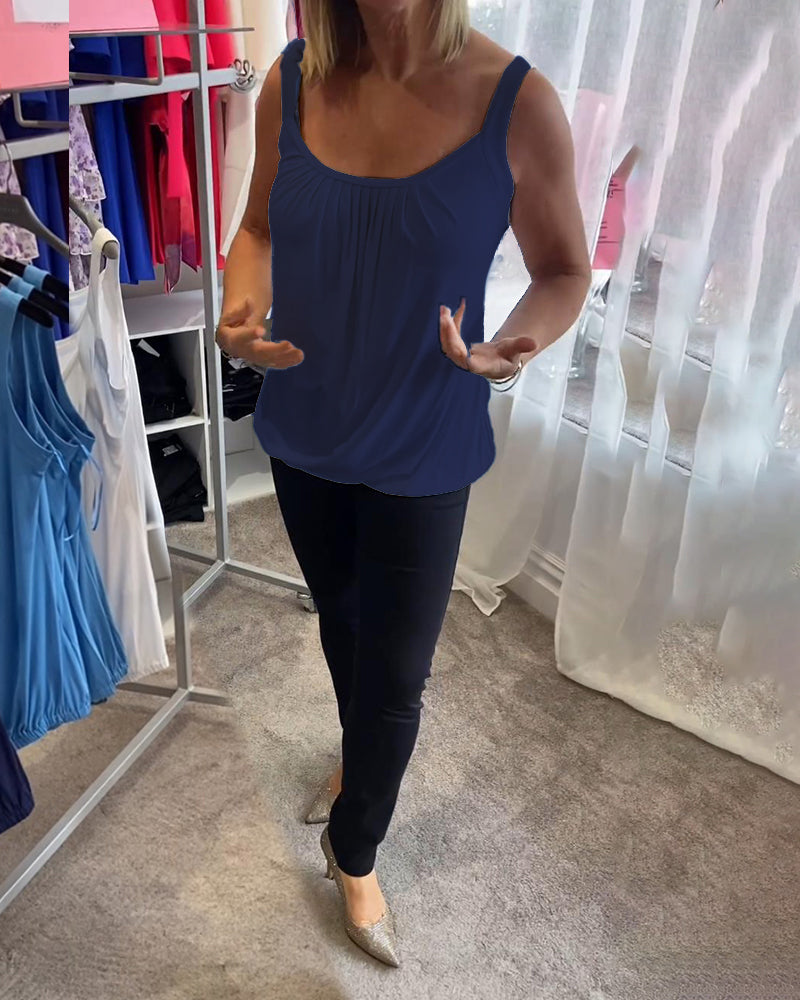 La Vie d'Amsterdam - Casual mouwloze top met plooi