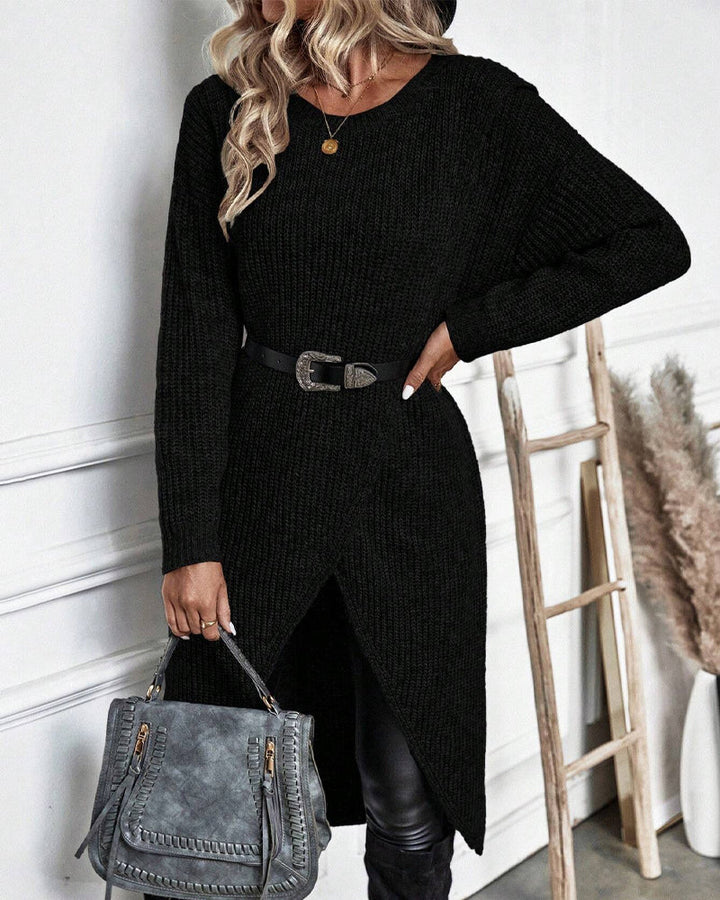 La Vie d'Amsterdam | Elena™ | Lange Effen trui-jurk