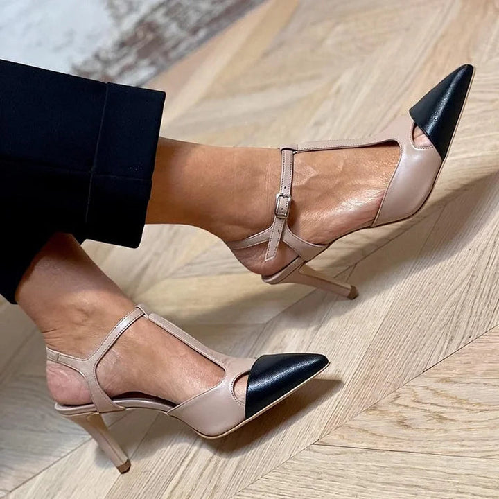 La Vie d'Amsterdam | Evelien | Tweekleurige Elegante Herfstpumps