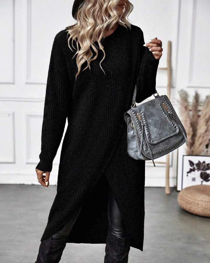 La Vie d'Amsterdam | Elena™ | Lange Effen trui-jurk