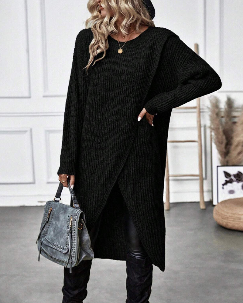 La Vie d'Amsterdam | Elena™ | Lange Effen trui-jurk