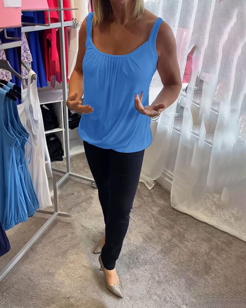 La Vie d'Amsterdam - Casual mouwloze top met plooi