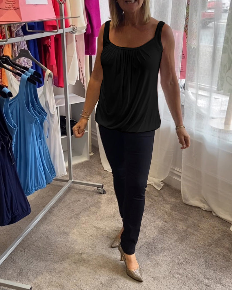 La Vie d'Amsterdam - Casual mouwloze top met plooi