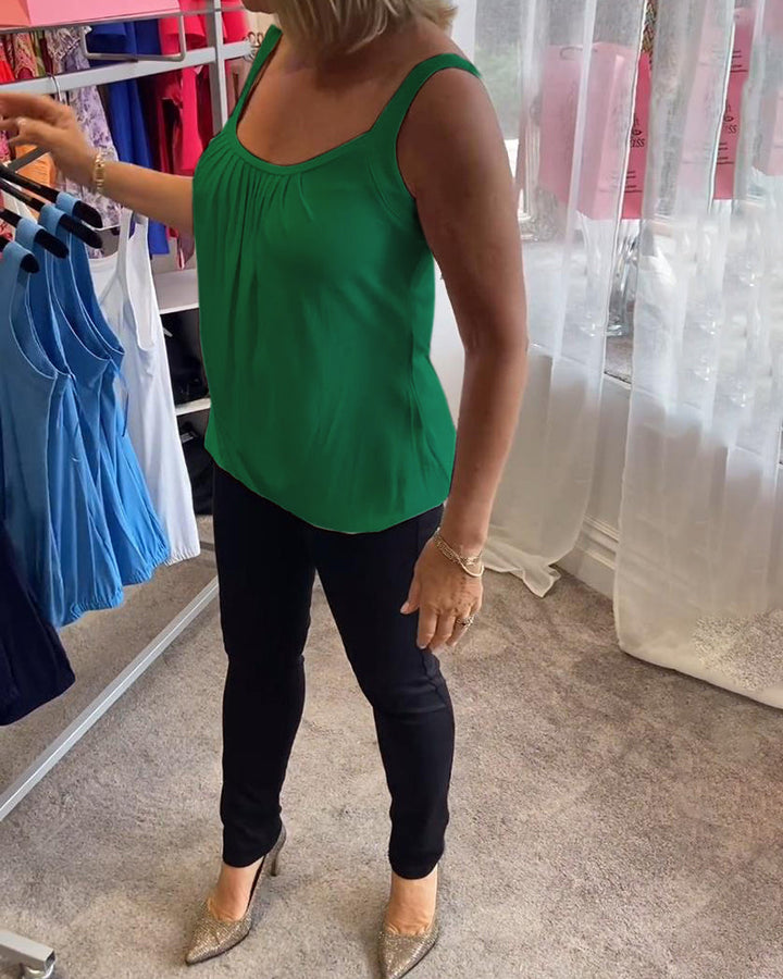 La Vie d'Amsterdam - Casual mouwloze top met plooi