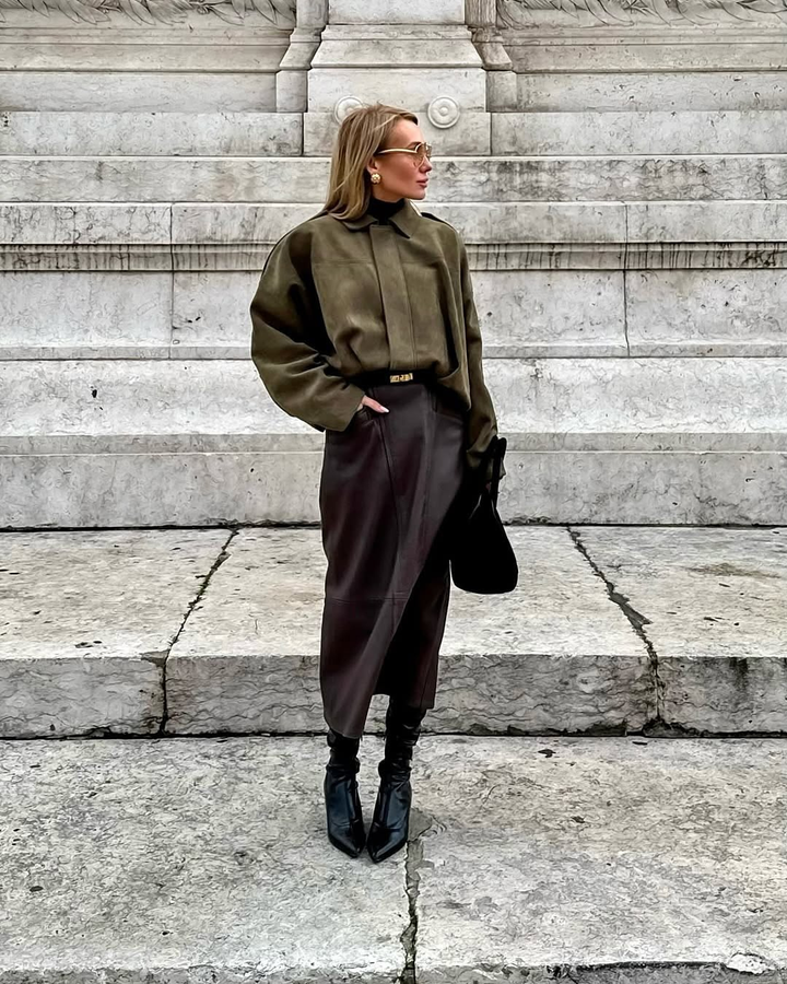 La Vie d'Amsterdam | Fabiane | Oversized  Leren Jas