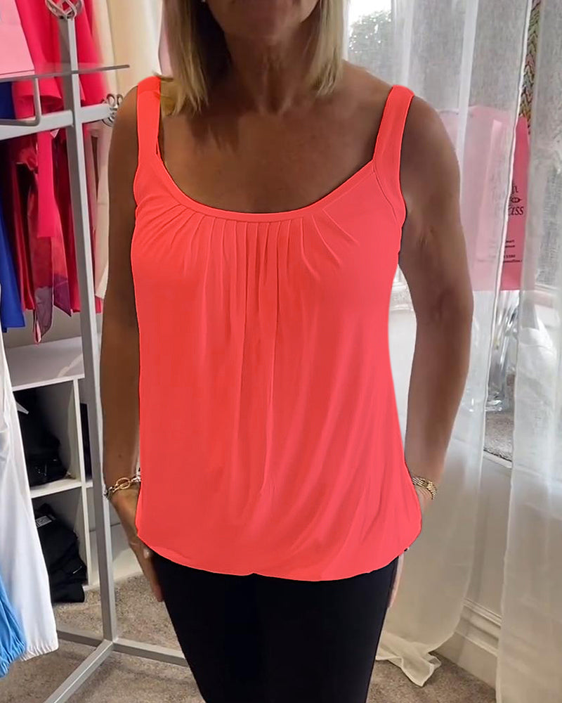 La Vie d'Amsterdam - Casual mouwloze top met plooi