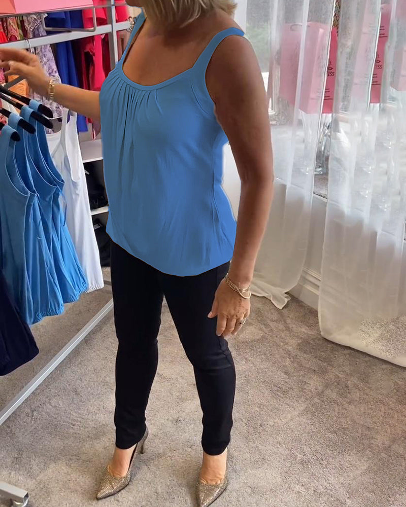 La Vie d'Amsterdam - Casual mouwloze top met plooi