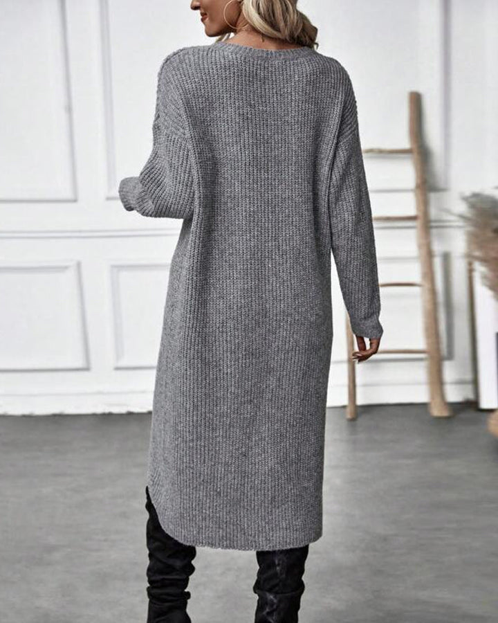 La Vie d'Amsterdam | Elena™ | Lange Effen trui-jurk