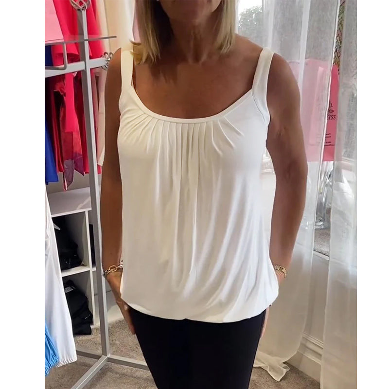 La Vie d'Amsterdam - Casual mouwloze top met plooi
