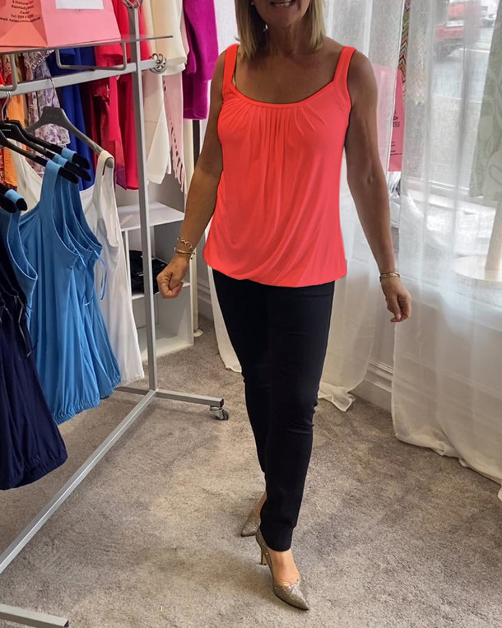La Vie d'Amsterdam - Casual mouwloze top met plooi