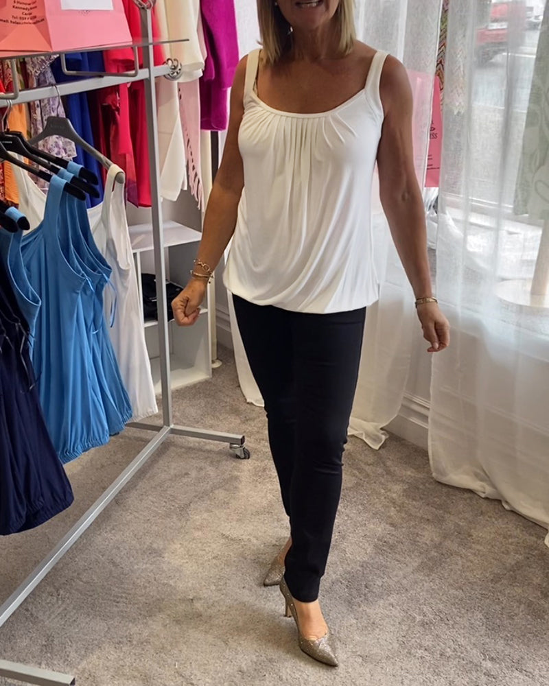 La Vie d'Amsterdam - Casual mouwloze top met plooi