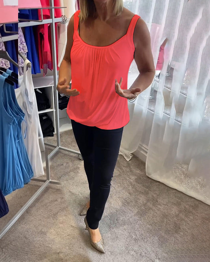 La Vie d'Amsterdam - Casual mouwloze top met plooi