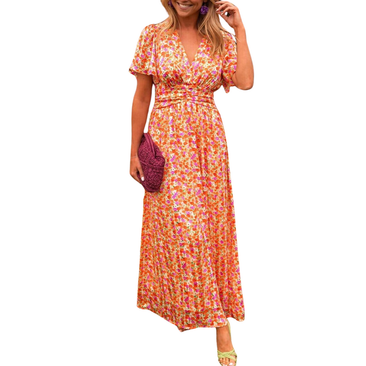 La Vie d'Amsterdam | Elegant V-Neck Maxi Dress