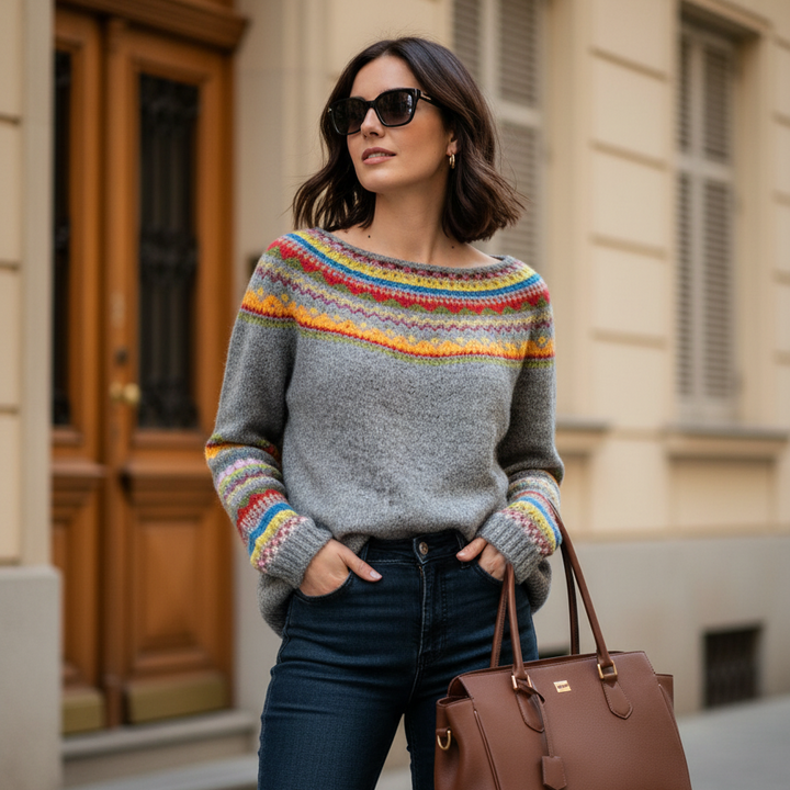 La Vie d'amsterdam | Jasmine | Comfortabele Retro-Trui